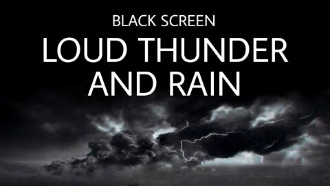 Sleep instantly in 3 minutes with Rain and thunder sounds | White noise black screen | Rain noise