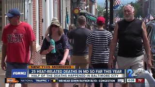 25 heat-related deaths in MD so far this year