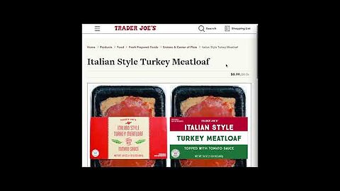 Trader Joe's Italian turkey meatloaf Review
