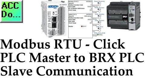 Modbus RTU Click PLC Master to BRX Do-More PLC Slave Communication