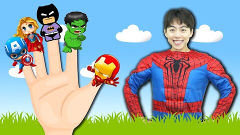 Finger Family Superheros Kids Songs - Mashu ToysReview