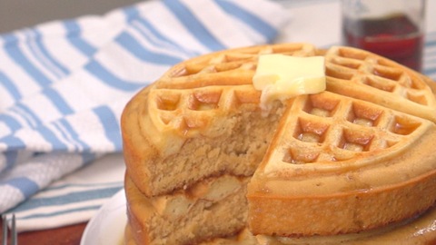 Maple Belgian Waffle Cake