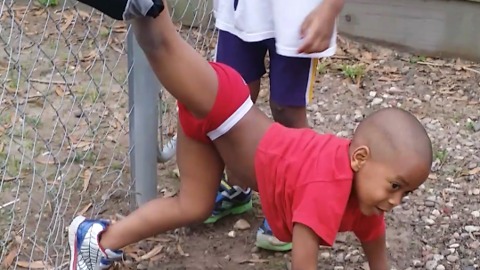 This Boy Gets His Clothes Caught In The Fence Twice!