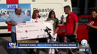 Steve Weagle in West Palm Beach raising money for the Red Cross