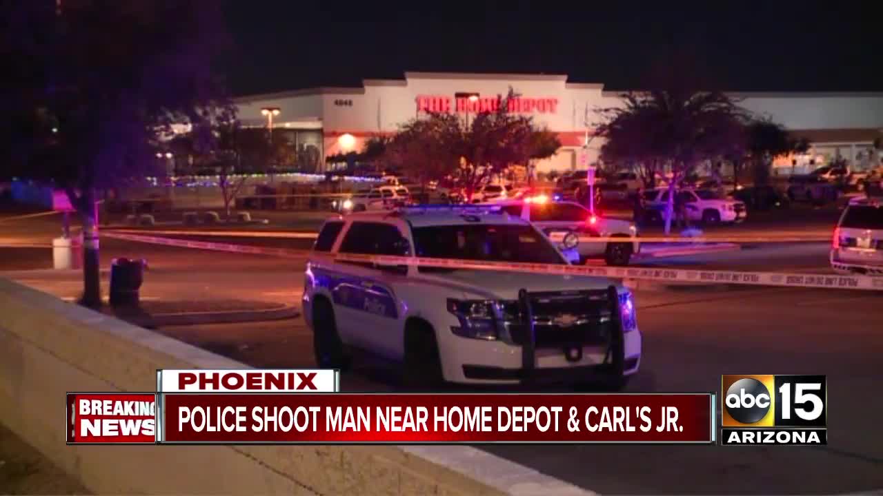 Police shoot man outside Home Depot in Phoenix