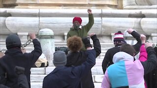 Rally at Niagara Square following Chauvin verdict