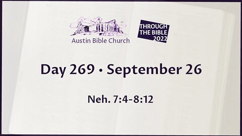 Through the Bible 2022 (Day 269)