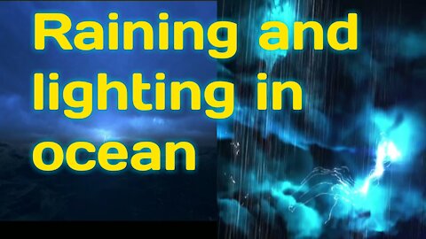 Raining and lighting in ocean view #raining