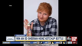 Heinz makes limited edition Ed Sheeran ketchup bottles featuring his tattoos