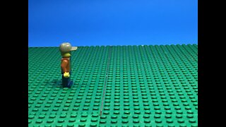 Lego stop motion walking cycle