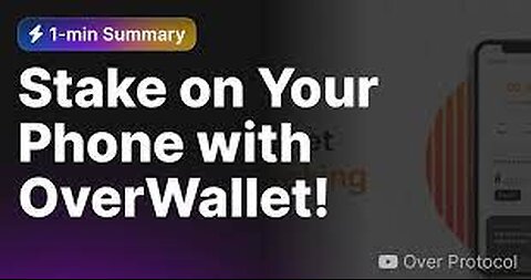 Overwallet Airdrop Staking on your Smart Phone Simplified