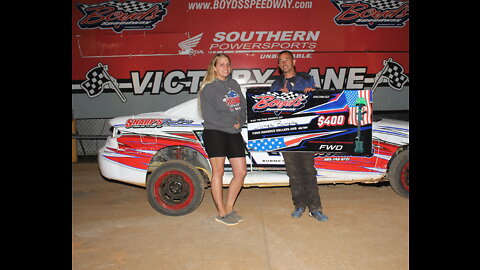 James Burnette in Victory lane at Boyd's Speedway