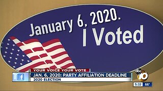 Your Voice Your Vote: Party Affiliation Deadline January 6, 2020
