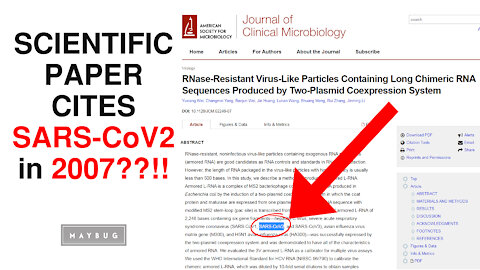 SCIENTIFIC PAPER CITES "SARS-CoV2" in 2007??!!