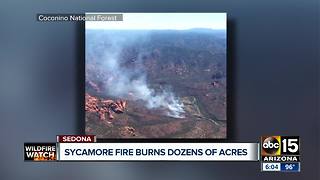 Wildfire has burned 75 acres northwest of Sedona