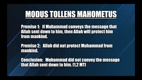 Modus Tollens Islam VS Logic