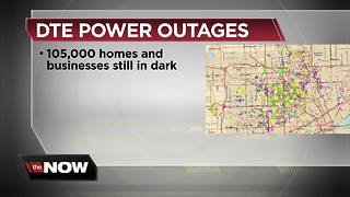 DTE Energy: 105,000 remain without power in southeast Michigan