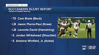 Notable Bucs players are on the injury report