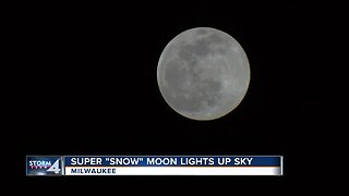 Super "Snow" Moon Lights Up The Sky