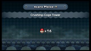 Acorn Plains-Tower Crushing Cogs Tower (All Star Coins). Nintendo Switch New Super Mario U Deluxe