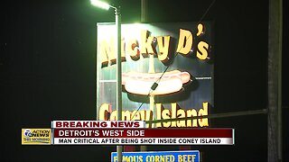 Man in critical after being shot inside coney island in Detroit