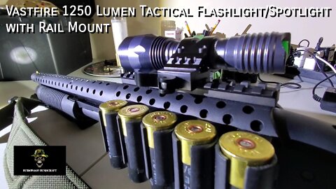 Vastfire 1250 Lumen Tactical Flashlight/Spotlight with Rail Mount - Review