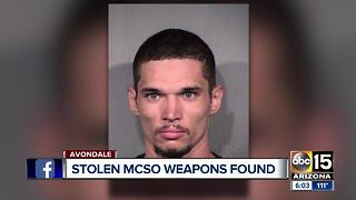 Man arrested for stealing MCSO weapons from a home