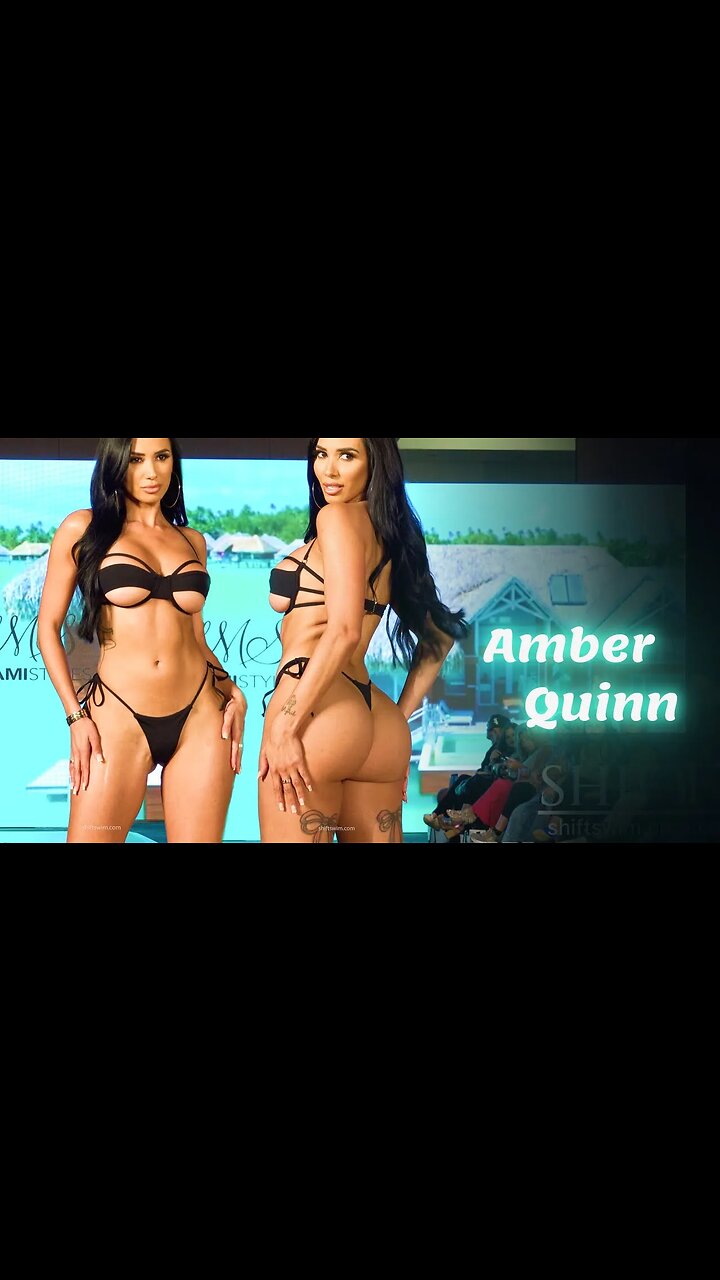 Model AMBER QUINN in slow motion for Miami Styles Bikini Show