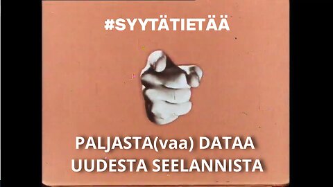 #SYYTÄTIETÄÄ - PALJASTA(vaa) DATAA UUDESTA SEELANNISTA