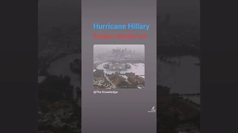 #Hurricane 🌀 #Hillary takes out #DodgersStadium LA 2023 #floods #shorts
