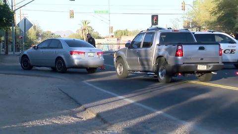 Raw video: School bus hits pedestrian near Swan and Fort Lowell