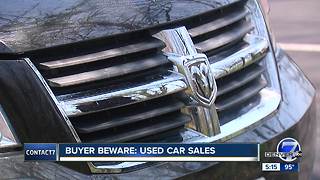 Buyer beware: Used car sales