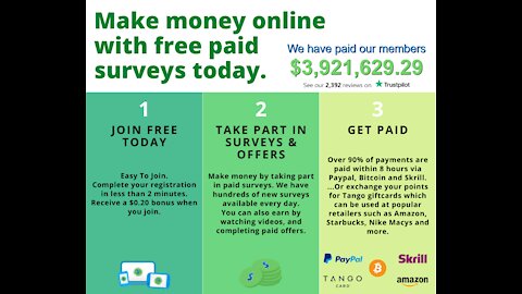 Make money online with free paid surveys today.
