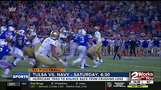 Tulsa tries to bounce back from heartbreaking loss to SMU, as Golden Hurricane hosts Navy Saturday