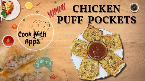 Chicken Puff Pockets/Chicken Pastry #chickenpuffpastry #homemade #deliciousfood #snacks #appitizer