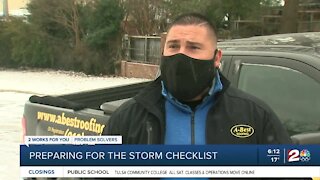 Preparing for the storm checklist