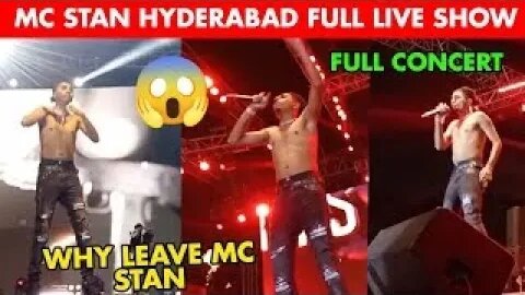 Mc Stan Hyderabad Live Full Live concert ,Why Leave Stage? MC Stan Unreleased Track Live new song