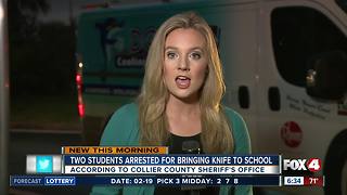 Two students arrested for bringing knives to school