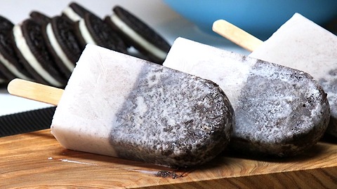 Cookies and Coconut Cream Popsicles