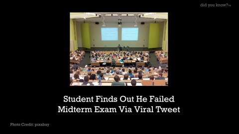 Student Finds out He Failed Midterm Exam Via Viral Tweet