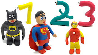 Learning numbers with superheroes: Stop motion animation for kids