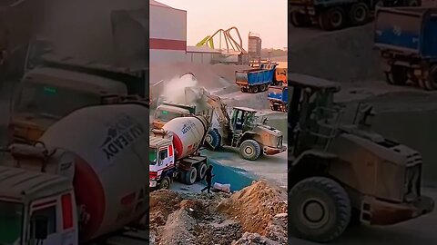 Wow😯 dump truck loading with wheel loader. #wow #amazing #machinery #dumptruck #wheelloader #shorts