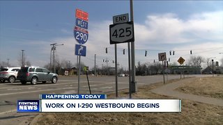 Work on the I-290 westbound begins