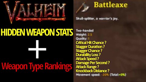 Hidden Weapon Stats + Weapon Type Rankings - Valheim