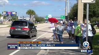 "Count the vote" rally held in West Palm Beach
