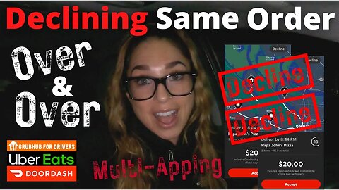 Uber Eats, DoorDash, And GrubHub Driver Ride Along | Declining Same Order | Part 3