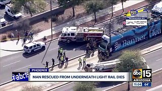 PD: Pedestrian struck by light rail in Phoenix dies