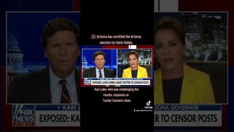 Kari Lake, who was challenging the results, responds on Tucker Carlson's show.