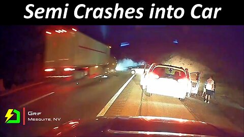 Semi Crashes into Car Caught on Dashcam | Dashcam Ltd
