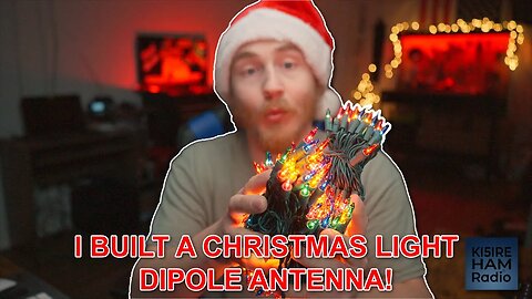 The Christmas Light Dipole Antenna! #hamradio #amateurradio #christmaslightantenna